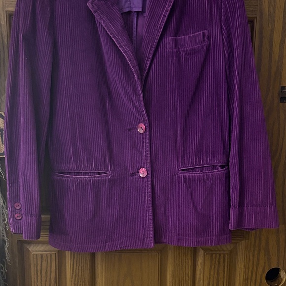 🔥Vintage🔥Rich Purple Corduroy Blazer - Picture 3 of 6